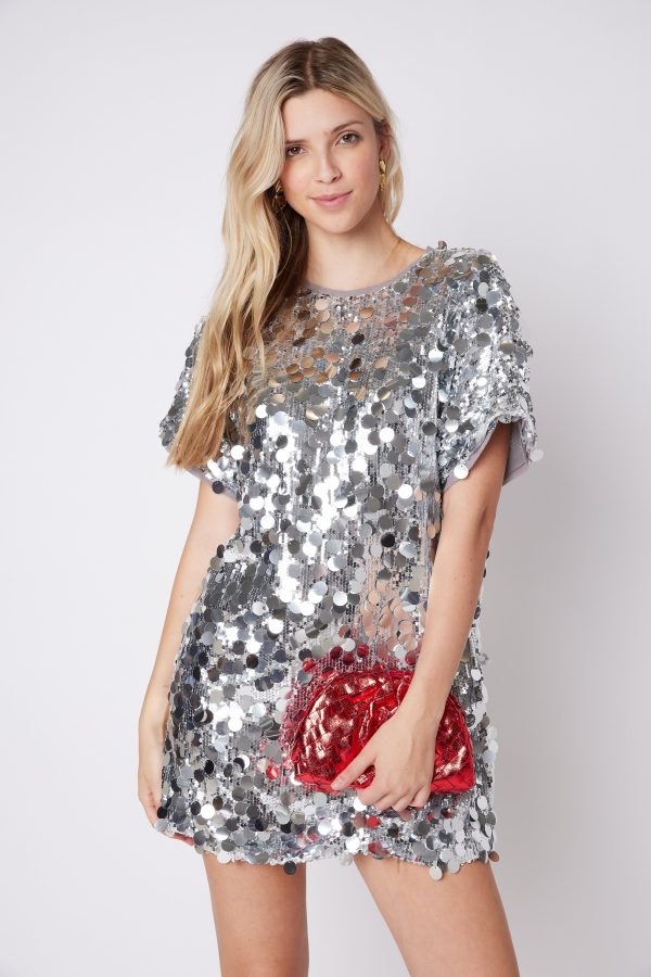 SALE - Safia Sequin Short Sleeve Mini Dress Fashion