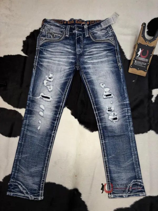 ROCK REVIVAL RICHIE STRAIGHT MENS JEANS Online Sale