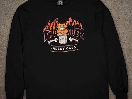 THRASHER ALLEY CATS LONG SLEEVED MENS T-SHIRT Online Hot Sale