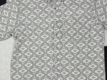 CINCH LIGHT GREY AZTEC PRINT BUTTON UP SHORT SLEEVE Online