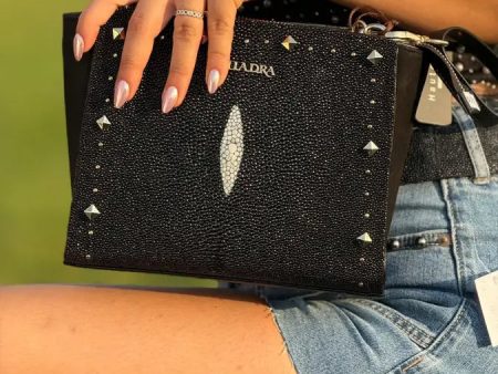 CUADRA MANTARRAYA BLACK STUDS BAG Online Sale