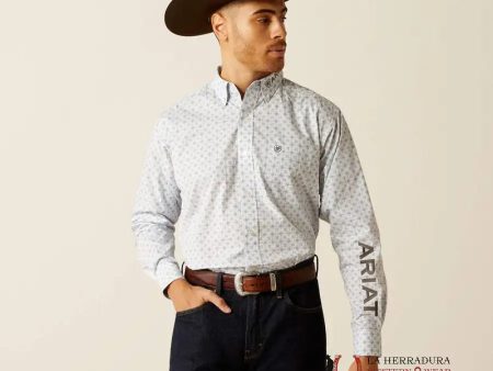 ARIAT CLASSIC TEAM KODY LIGHT BLUE DARK GREY LONG SLEEVE SHIRT - 2624 Online Hot Sale