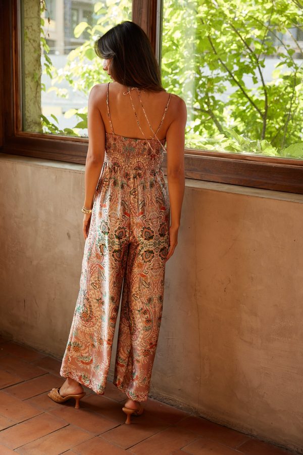 SALE - Terra Printed Twist Front Jumpsuit For Cheap