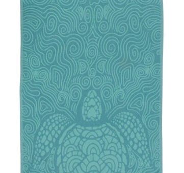 SAND CLOUD MINT SWIRL TURTLE TOWEL For Sale