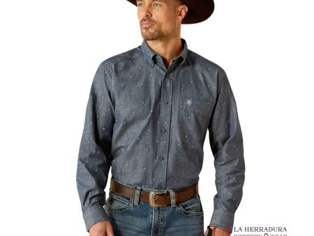 ARIAT CLASSIC ROBERT CHAMBRAY BLUE LONG SLEEVE SHIRT - 2354 Online Sale