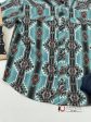 ROCK&ROLL TURQUOISE AZTEC SNAP SHORT SLEEVE 4804 Fashion