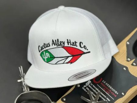 CACTUS ALLEY HAT CO MEXICO COLOR FEATHER WHITE CAP Cheap