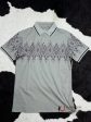 CHARCOAL POLO AZTEC SHORT SLEEVE SHIRT GREY Fashion