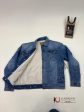 Men s Wrangler Retro Sherpa Lined Western Denim Jacket in Rodeo Night For Cheap