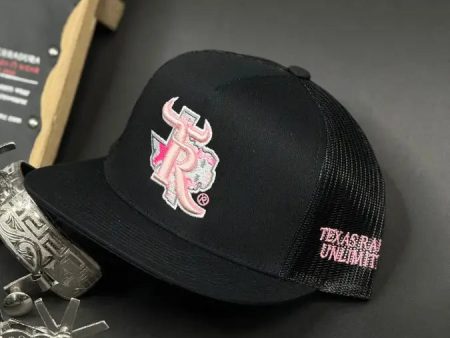 TEXAS RANCH UNLIMITED BABY PINK BLACK CAP Online Hot Sale