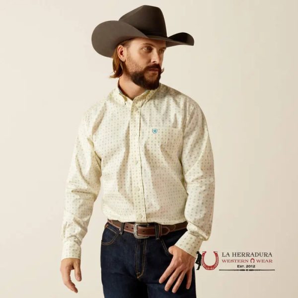 ARIAT CLASSIC WT GRIFFIN CREAM LONG SLEEVE SHIRT Online now