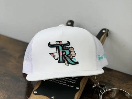 TEXAS RANCH TEAL YELLO PATCH WHITE CAP Online Sale