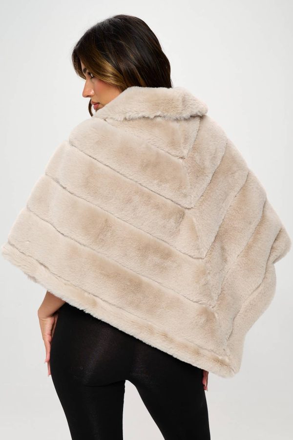 Fur Zip Poncho Online