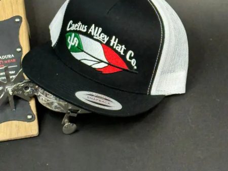 CACTUS ALLEY HAT CO MEXICO COLOR FEATHER BLACK CAP Sale