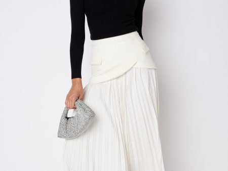 Michael Pleated Layered Skirt Supply