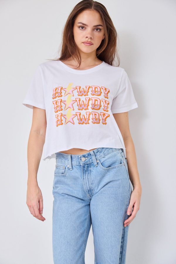 SALE -  Howdy  Crop Tee Online now