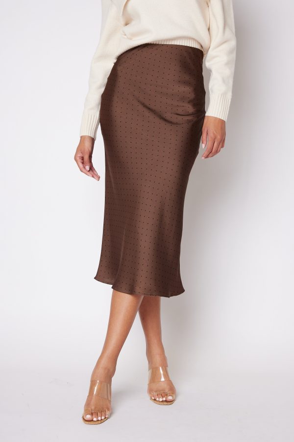 SALE - Alexis High Waist Polka Dot Midi Skirt For Sale