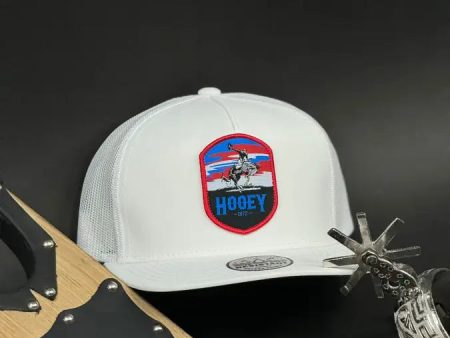 HOOEY RED & BLUE LOGO WHITE CAP Sale