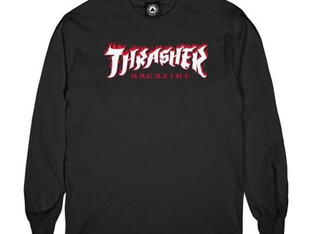 THRASHER POSSESSED LOGO LONG SLEEVE MENS T-SHIRT Cheap