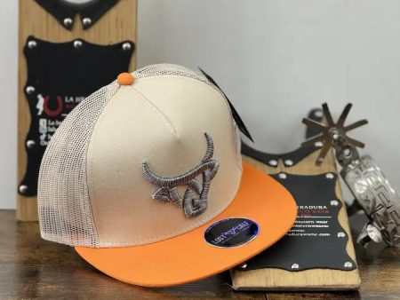 LOST CALF GREY LOGO ORANGE CAP Online Sale