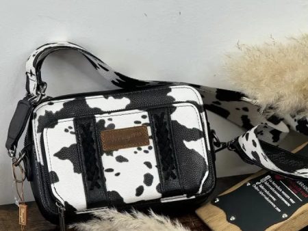 WRANGLER BLACK COW PRINT CROSSBODY SMALL Fashion