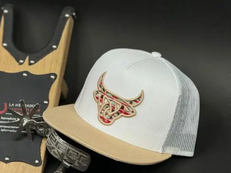 LOST CALF MULTI AZTEC TAN BILL WHITE CAP Supply