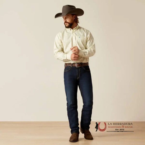 ARIAT CLASSIC WT GRIFFIN CREAM LONG SLEEVE SHIRT Online now