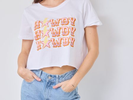 SALE -  Howdy  Crop Tee Online now