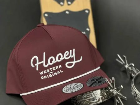 HOOEY WHITE ROPE BURGUNDY CAP Supply