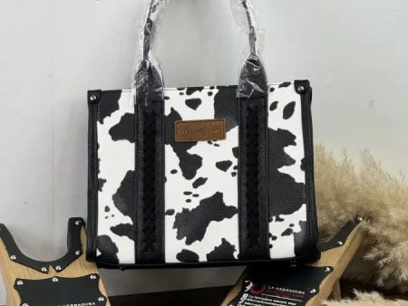 WRANGLER BLACK COW PRINT HAND BAG Online Hot Sale