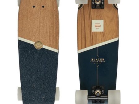 GLOBE BLAZER TEAK BLACK CRUISER COMPLETE SKATEBOARD 26  For Cheap