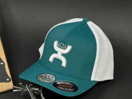 HOOEY MAN WHITE DEEP TEAL CAP For Discount