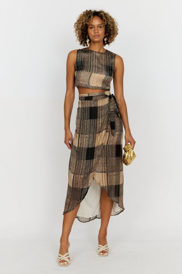 SALE - Portlyn Plaid Wrap Skirt Hot on Sale