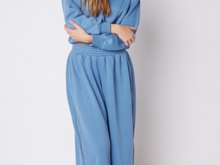 SALE - Aria Wide Leg Zipper Sweatpant on Sale