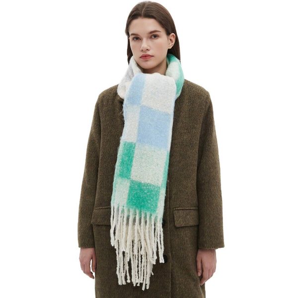 Checkered TASSEL PLAID SCARF *more colors* For Cheap