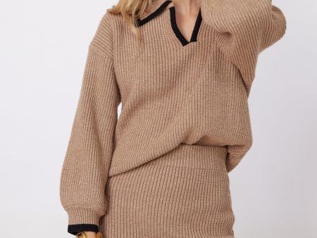 SALE - Dylan Knit Contrast Detail Sweater Mini Skirt Online now