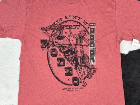 ARIAT WOMEN RODEO FIRST RED CLAY HEATHER SHORT SLEEVE T-SHIRT Online Sale