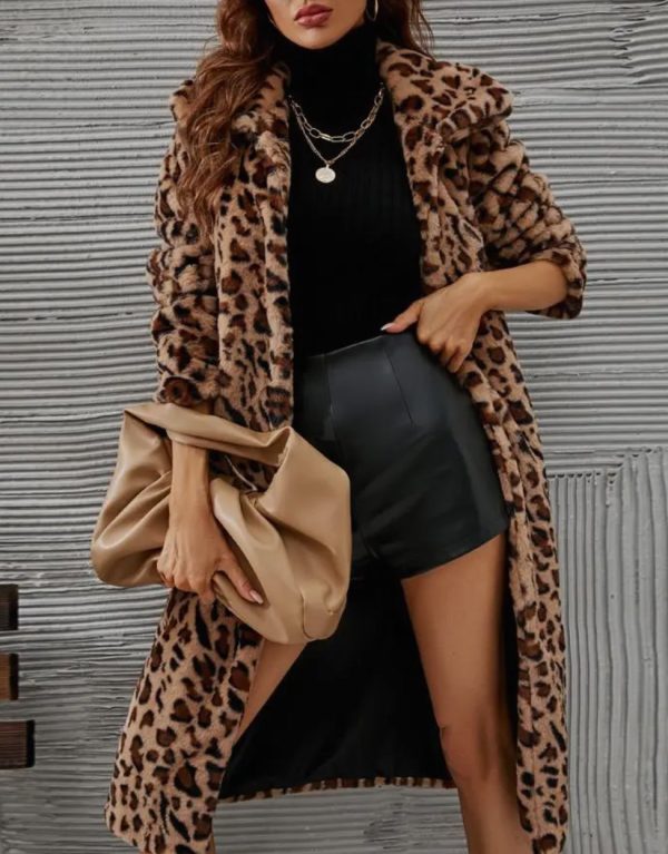 Faux Fur Chetah Coat For Cheap