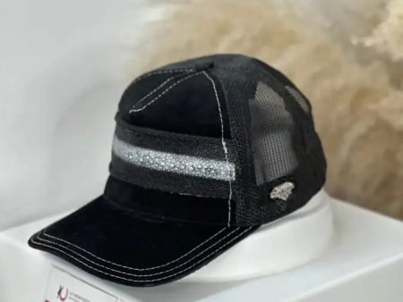 WHITE DIAMONS STINGRAY BLACK NET CAP Online Sale