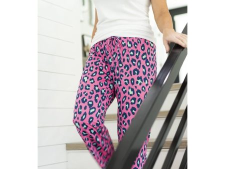 Hot Pink Leopard PJ Pants on Sale