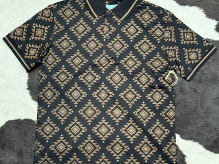 BLACK   BROWN  POLO AZTEC SHORT SLEEVE SHIRT BLACK Online Sale