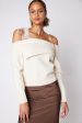 SALE - Emily Off the Shoulder Tie Sweater Cheap