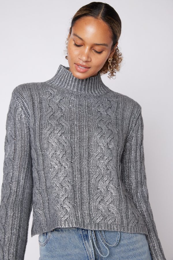 SALE - Keira Turtleneck Cable Sweater Discount