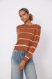 SALE - Chaney Striped Boatneck Sweater Cheap