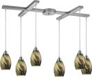 Formations 6 Light Pendant In Satin Nickel and Planetary Glass Cheap