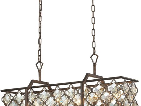 Armand 6 Light Island In Weathered Bronze Hot on Sale