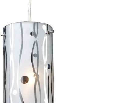 Chromia 1 Light Pendant In Polished Chrome - Includes Recessed Lighting Kit on Sale