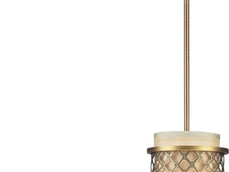 Chester 1 Light Led Pendant In Brushed Antique Brass Fashion