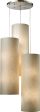 Fabric Cylinder 12 Light Pendant In Satin Nickel For Discount