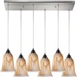 Granite 6 Light Pendant In Satin Nickel Online Sale